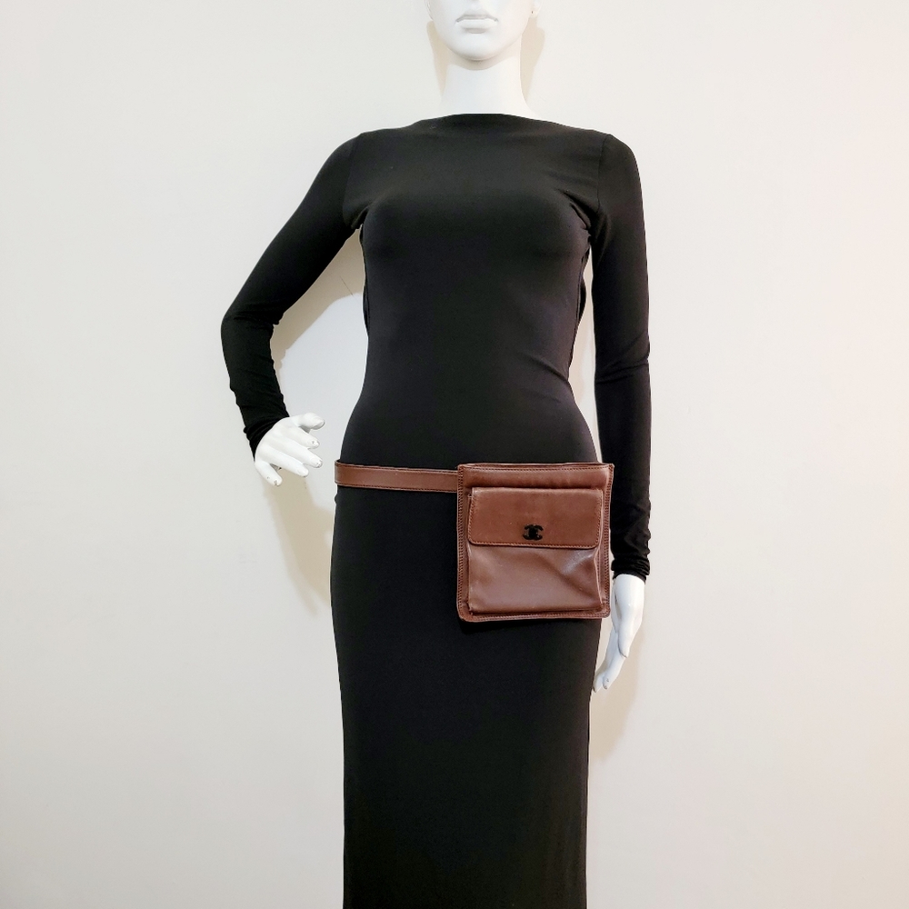 Chanel Brown Leather Waist CC Belt Bag - Picture 4 of 7